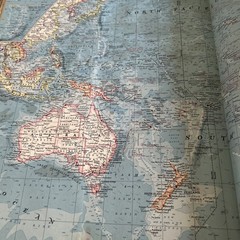 Atlas Folio 1958 Worn Condition. National Geographic