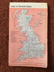 Ordnance Survey Map Sheet 129 LUDLOW one Inch Map 1967 Used, Small Crease Rips
