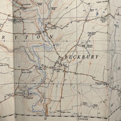 SHIFNAL Ordnance Survey Sheet SJ70 Two & Half Inch MAP 1951 Beckbury Tong Castle