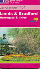 Leeds and Bradford – Harrogate and Ilkley by Ordnance Survey (Sheet map, 1998)