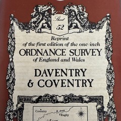 David & Charles – Daventry & Coventry Map – Reprint of OS Map – No 52