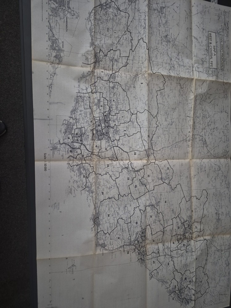Central & West Fife Vintage Final Proposal Map 1979 41″ x 25″