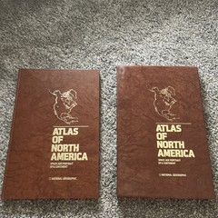 HUGE 1985 National Geographic Atlas North America Hardcover Book with Slipcover