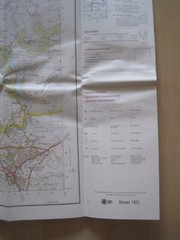 Ordnance survey map Landranger sheet 160 series Brecon Beacons scale 1:50 000