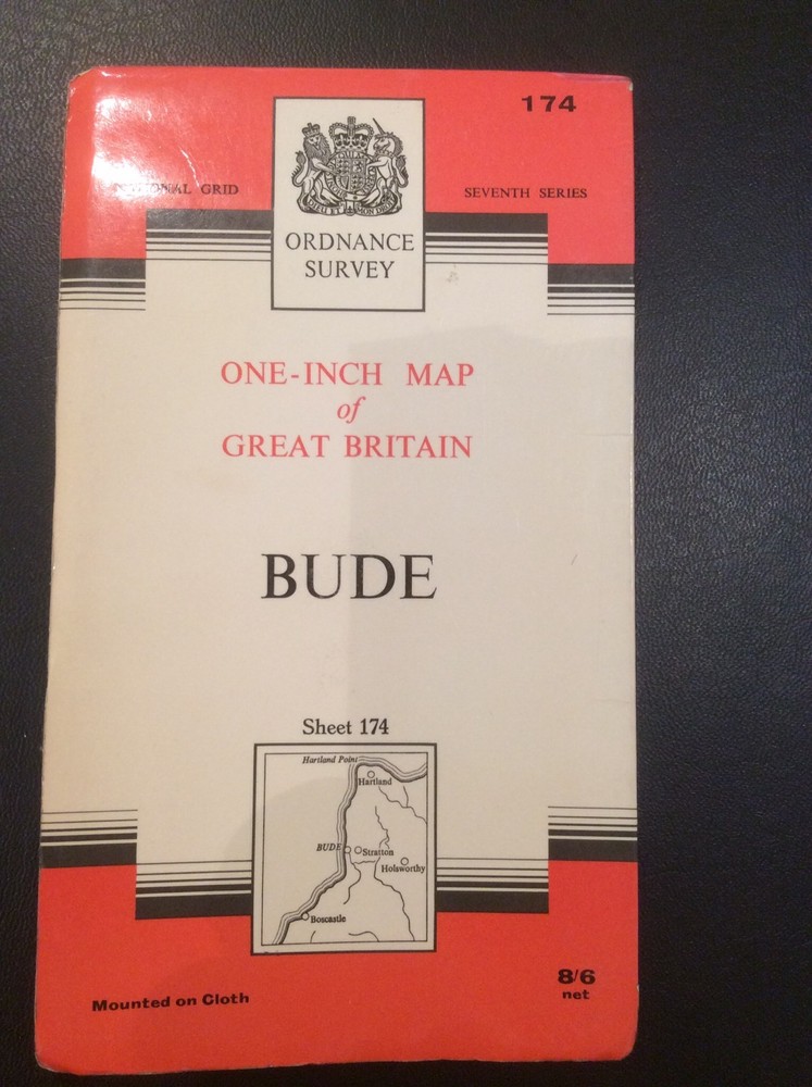 Ordnance Survey Map Bude Sheet 174 Vintage