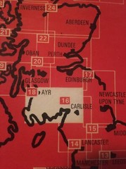 Geographia Road Motorists Map of South West Scotland 1960’s