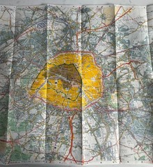 1960 MICHELIN French road map – outings from Paris (Sorties de Paris)