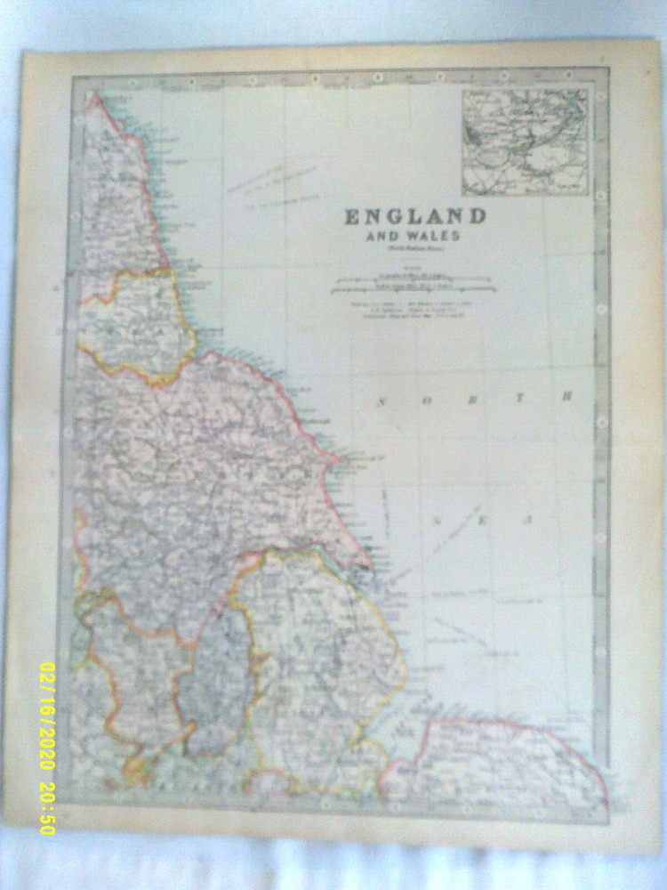 Antique Maps (4). ENGLAND AND WALES. c1900. VG.