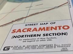 Vtg Chevron Map Sacramento California 1975 StandardOil SameDayHandle & Fast USPS