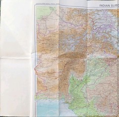 Bartholomew World Travel Map 15: Indian subcontinent • Scale- 1:4,000,000 (1979)