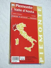 Cartina guida turistica mappa carta stradale piemonte valle d’aosta 1:250000