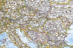 A1 A2 Europe Map Political Detail Poster European Map Wall Education Kids Travel