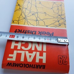 Peak District Bartholomew Ordinance Survey Map Hiking 1970s vintage British
