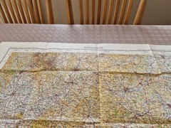 2 x 1940s Crown Copyright Ordanance Survey Maps of Midlands in Good Condition.