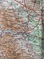 Bartholomew’s Tourists & Cyclists cloth Map. Sheet 4 Teesdale.