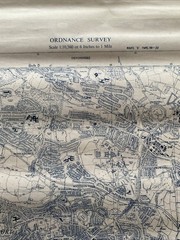 Vintage 1957 OS Large Scale National Grid Map Of Plymouth & Devonport