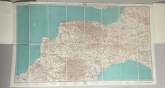 Vintage Bartholomews Quarter Inch Cloth Map, Sheet 20, Exeter-Barnstaple, 1950
