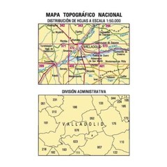 Spain map 0372 (372) Valladolid hiking walking cycling topographic 1: 50K