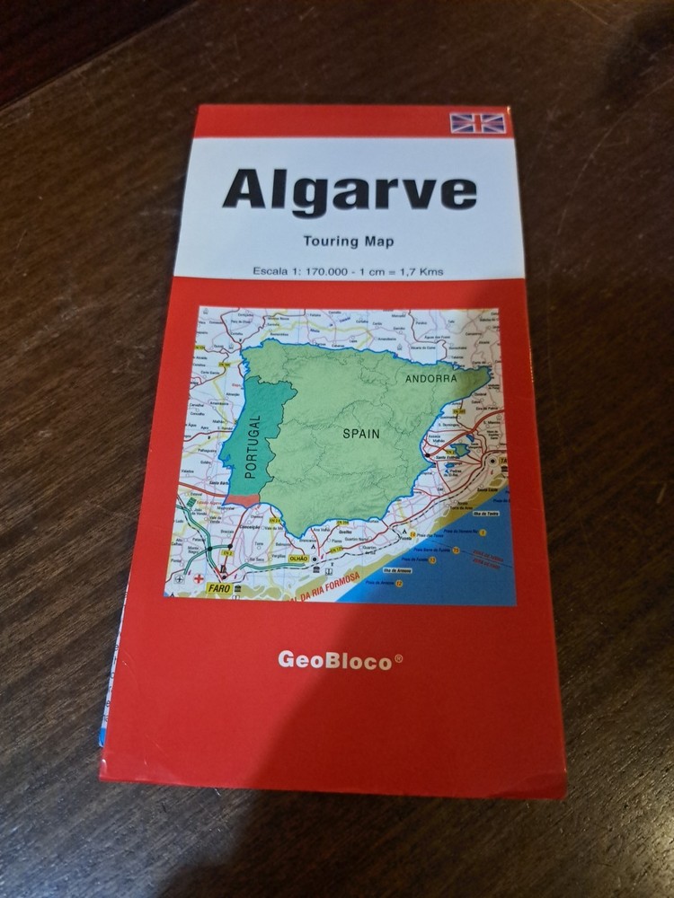 GeoBloco ALGARVE Touring Map (Sheet Map, pre 1999)