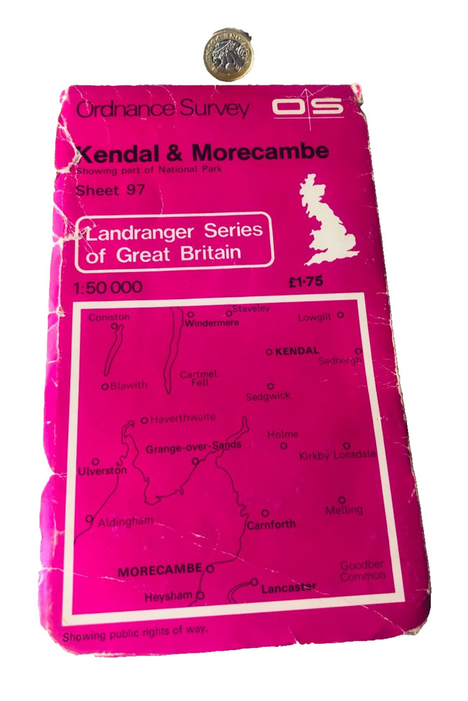 Map Kendal and Morecambe Ordnance Survey Vintage ra
