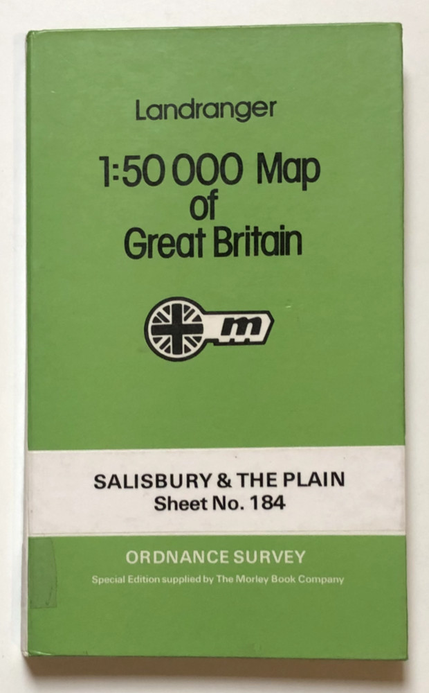 Vintage Ordnance Survey Waterproof Landranger Map Salisbury The Plain Sheet 184