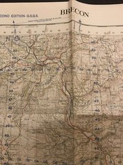 BRECON, Sheet 141, 1952 OS Ordnance Survey One Inch One Mile Map Seventh Series