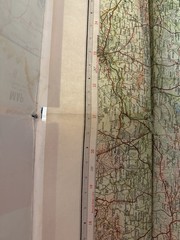 Bartholomew Sussex Cloth Folding Half Inch Contoured Vintage Map 1963
