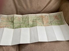 Vintage Bartholomew’s Half Inch Cloth Map, Sheet 5, New Forest.