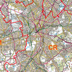 (GLPA) Greater London Postcodes, Map of London Area Postcodes