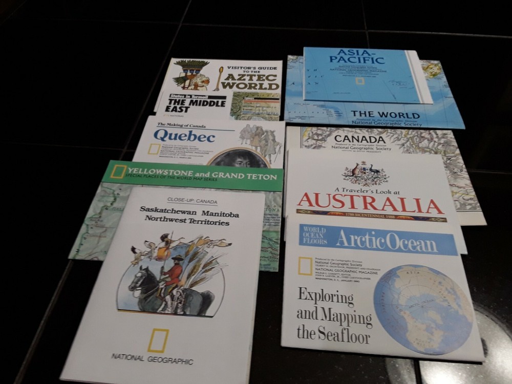 Wall Maps National Geographic World Geography Assorted Country Reference Charts