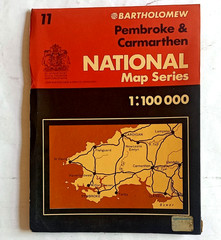 8 x assorted South Wales maps Pembrokeshire & Swansea OS & Bartholomews