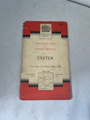 Vintage Ordnance Survey Map Of Great Britain Sheet 176 Exeter Paper
