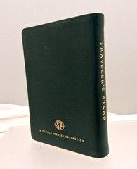 ATLAS The Traveler’s Atlas A Geographic Handbook Leather Cover 4×6″