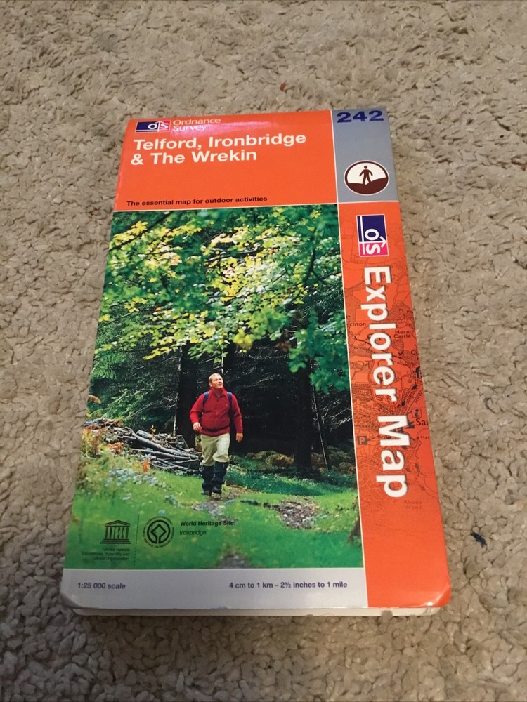 Telford, Ironbridge and the Wrekin (Expl… by Ordnance Survey Sheet map, folded