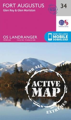 Fort Augustus, Glen Roy & Glen Moriston (Map) OS Landranger Active Map