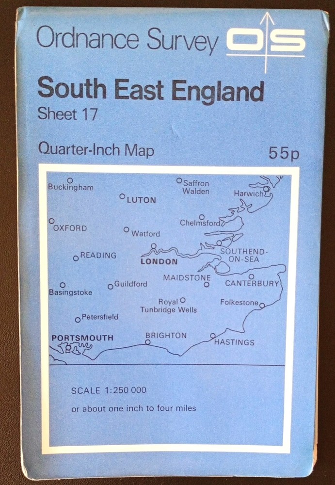 Ordnance Survey Quarter-Inch Map, Sheet 17: South East England (1974).