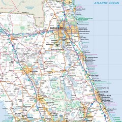 Rand McNally Easy to Read: Florida State Map 40″ x 28″, Multicolor