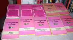 Fifty SCOTLAND ORDNANCE SURVEY MAPS 1:50 000 1956-1986 Many ex-library