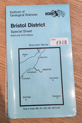 Geological survey map Bristol District OS Solid & Drift Edn Special sheet 1967
