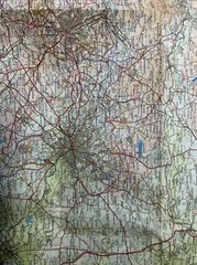 WEST RIDING Leeds York Burnley Halifax Bartholomew Half Inch Map Sheet 32 1967