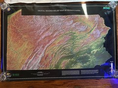 2 Posters Geology Geography PA DCNR USGS Maps Digital Elevation Land Cover 1999