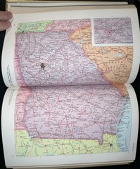 Collegiate World Atlas 1966 Leather Rand McNalley Full-gilt, LIKE NEW
