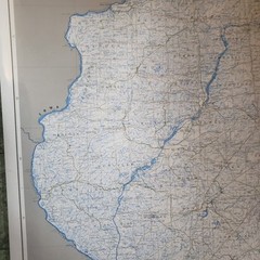 Professor Higbee’s Steams Map Illinois Laminated 4.5′ × 2.5′ New w/Guide Fishing