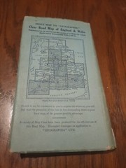 Geographia Clear Road Map On Cloth 60 Miles Round Blackpool England And Wales