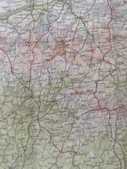 Vintage Bartholomew’s Ordnance Reduced Survey Map Sheet 32 Sussex Cloth Map