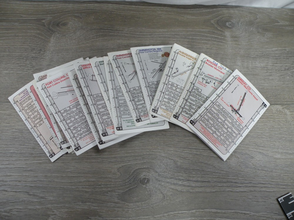 Vintage 2002 Skyway Aviation Airport Diagram Cards Pilot Reference Set 18+ Maps