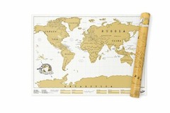 Large Scratch The World Map
