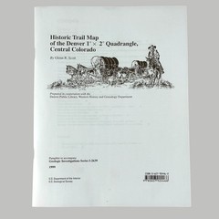 USGS Historic Trail Map of Denver Quadrangle Central CO 1999 Used Ships Quickly
