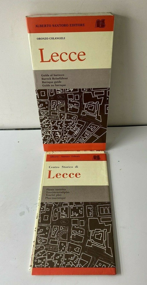 Vintage Guide Book & Tourist Map of Lecce, Italy – *In Italian*