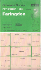 Ordnance Survey (OS) 1:25,000 Pathfinder Map Sheet SU 29/39 Faringdon